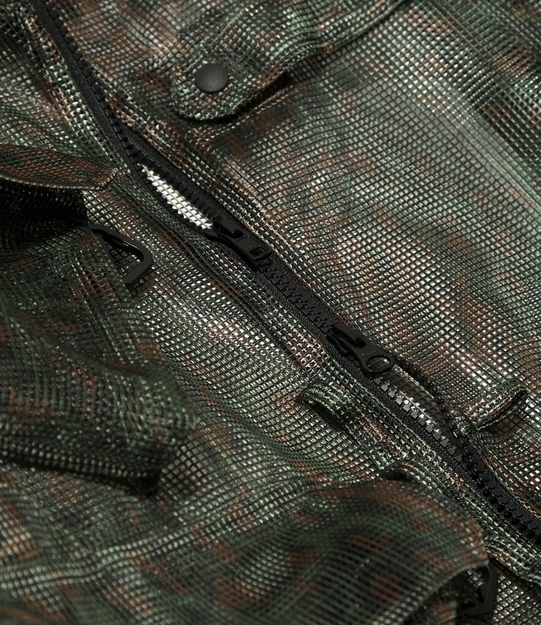 Bush Trek Jacket - Green - Printed Heavyweight Mesh sold by South2West8 product image thumbnail 5