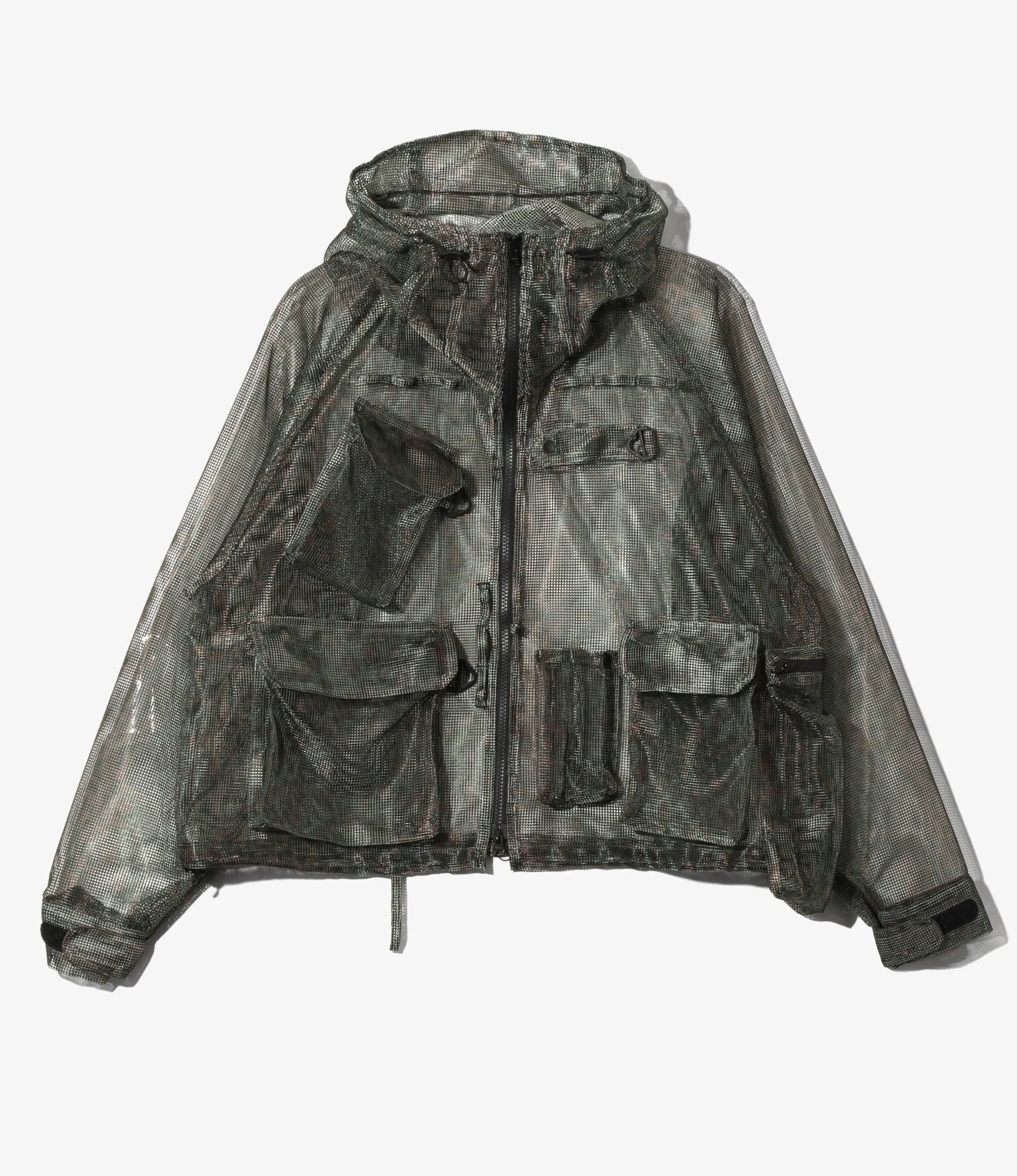 Bush Trek Jacket - Green - Printed Heavyweight Mesh sold by South2West8