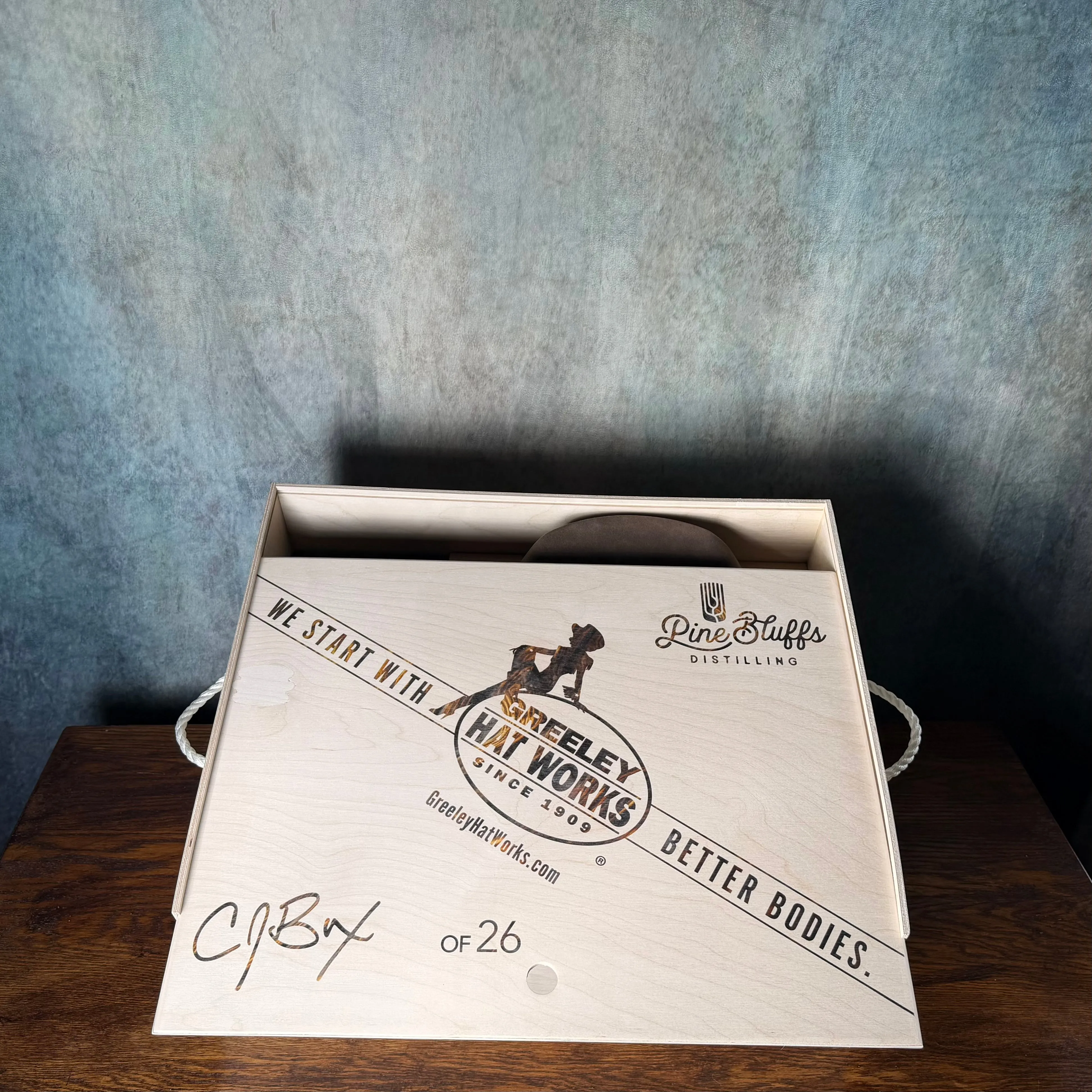 CJ Box x Pine Bluffs Distilling x Greeley Hat Works “The Signature 26” sold by Greeley Hat Works product image thumbnail 2
