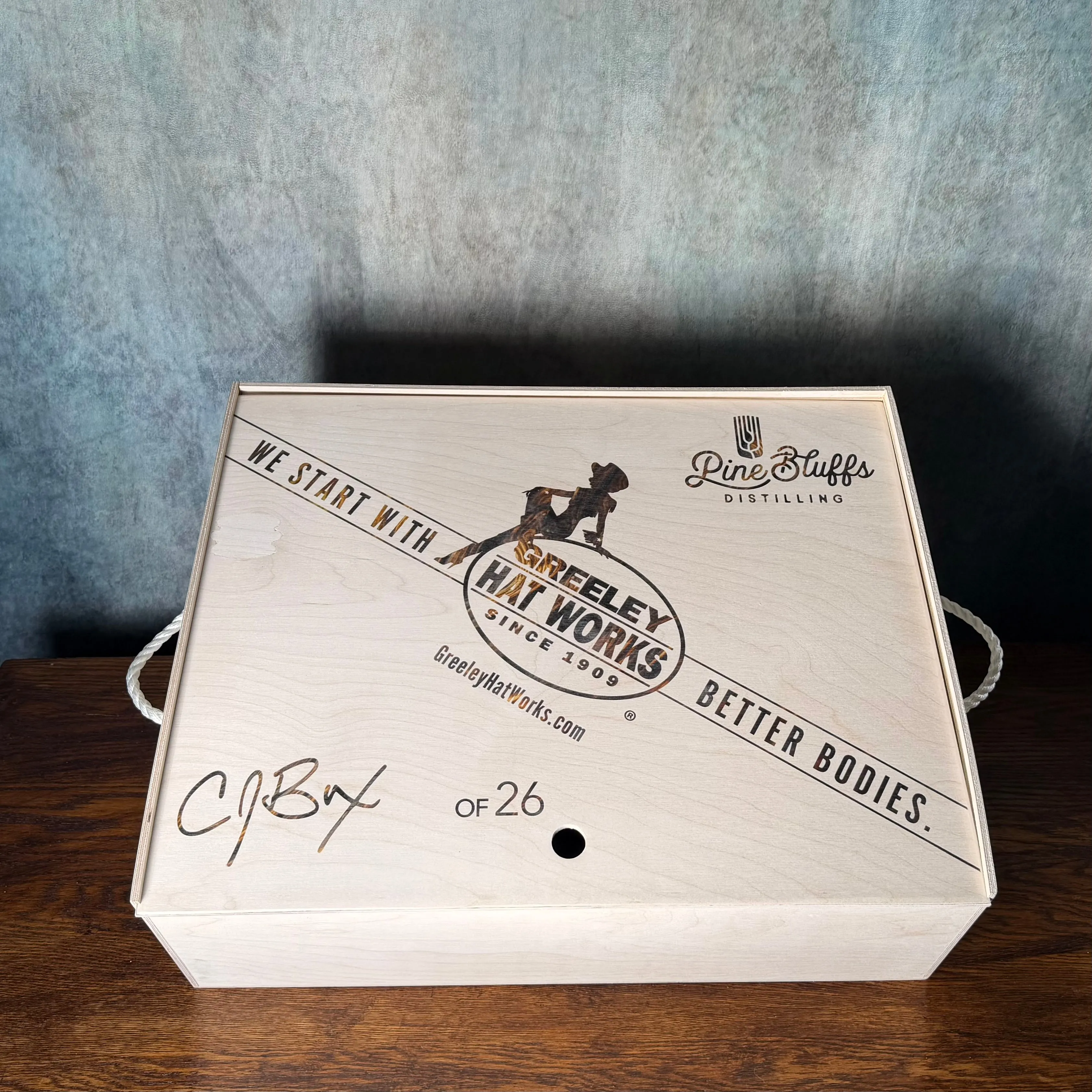 CJ Box x Pine Bluffs Distilling x Greeley Hat Works “The Signature 26” sold by Greeley Hat Works