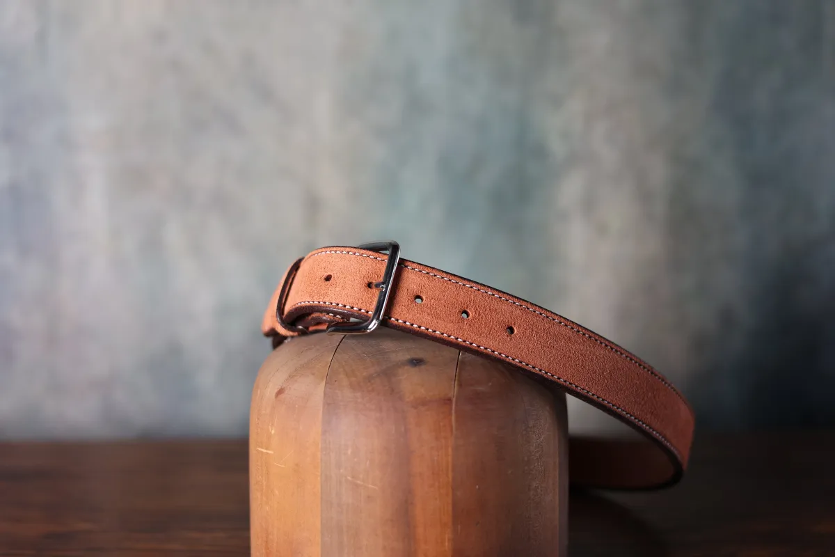 Texas Saddlery Mahogany Roughout Belt made by Greeley Hat Works