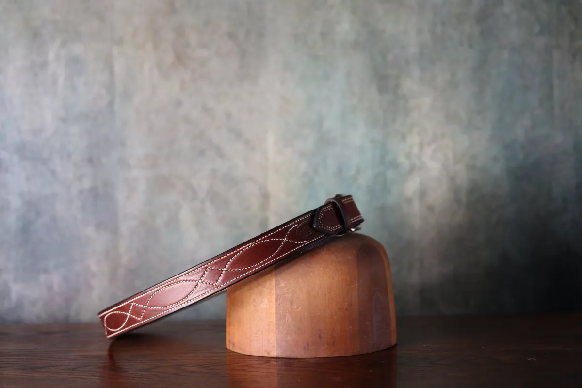 Texas Saddlery Chocolate Gunfighter Belt made by Greeley Hat Works