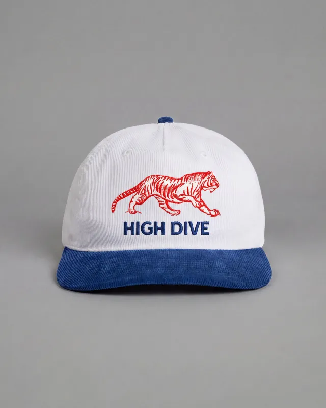 Roam Blue Peak Two Tone Cord Cap made by High Dive Apparel HDA