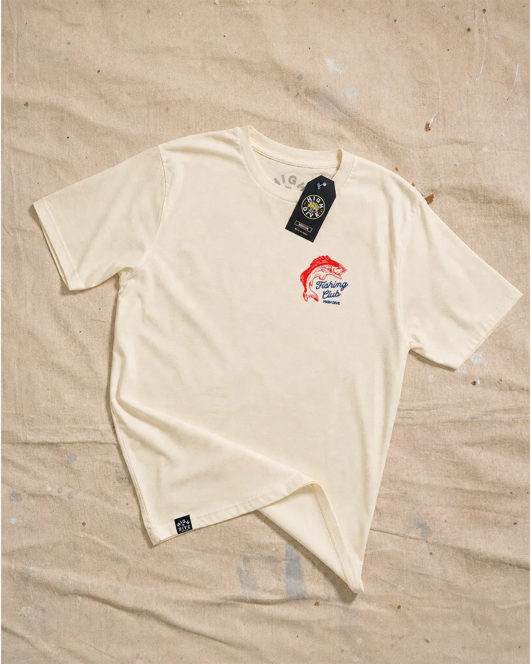Fishing Club Ecru Tee sold by High Dive Apparel HDA product image thumbnail 2