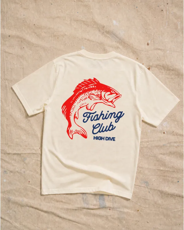 Fishing Club Ecru Tee made by High Dive Apparel HDA