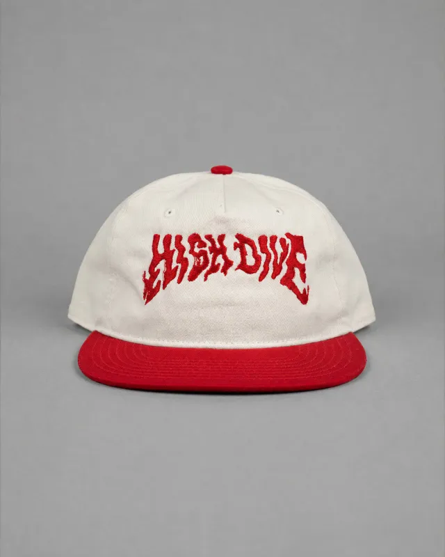 High Dive Red Two Tone Cap made by High Dive Apparel HDA