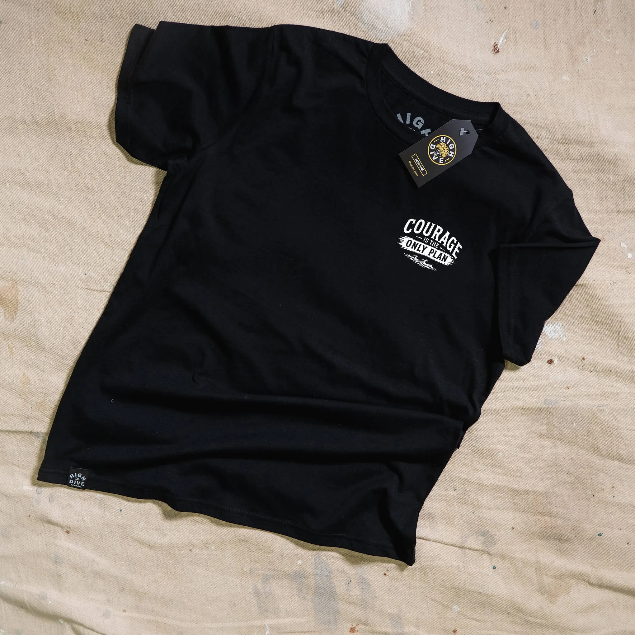 Courage Charity Black Tee sold by High Dive Apparel HDA product image thumbnail 2
