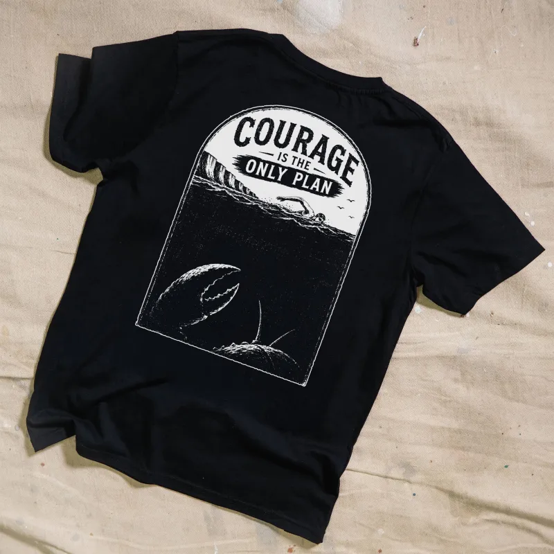 Courage Charity Black Tee made by High Dive Apparel HDA