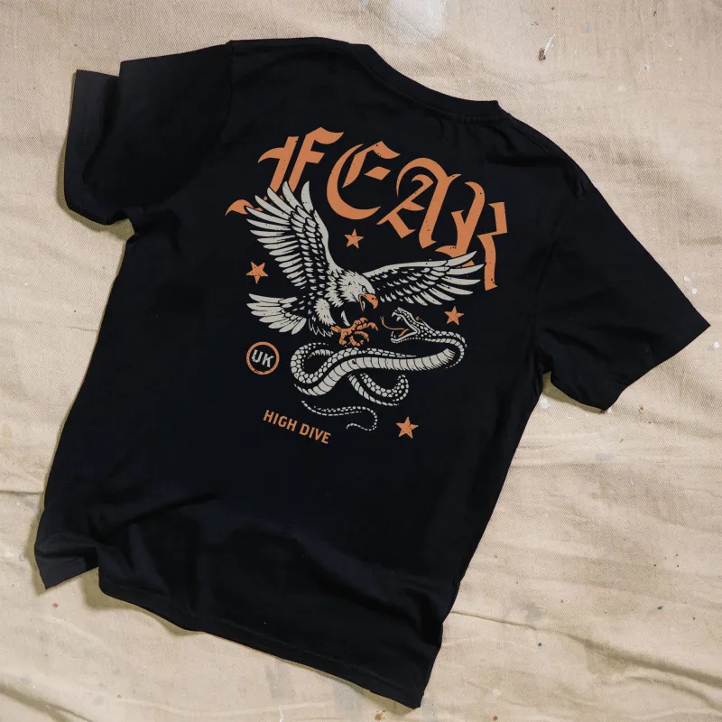 Fear Black Tee made by High Dive Apparel HDA