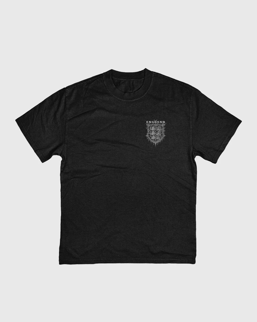 Black Heavy Faded Tee with Off White England Print Limited Edition HDA X Dirt_Wizard sold by High Dive Apparel HDA product image thumbnail 2