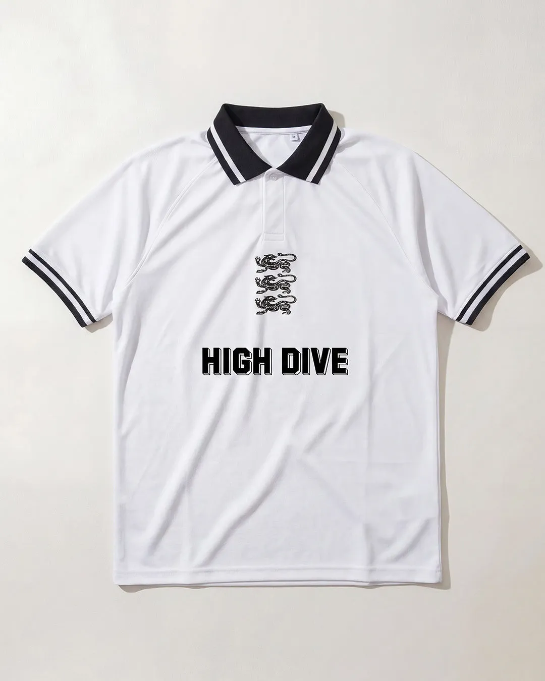 Three Lions White Football Tee Limited Edition sold by High Dive Apparel HDA