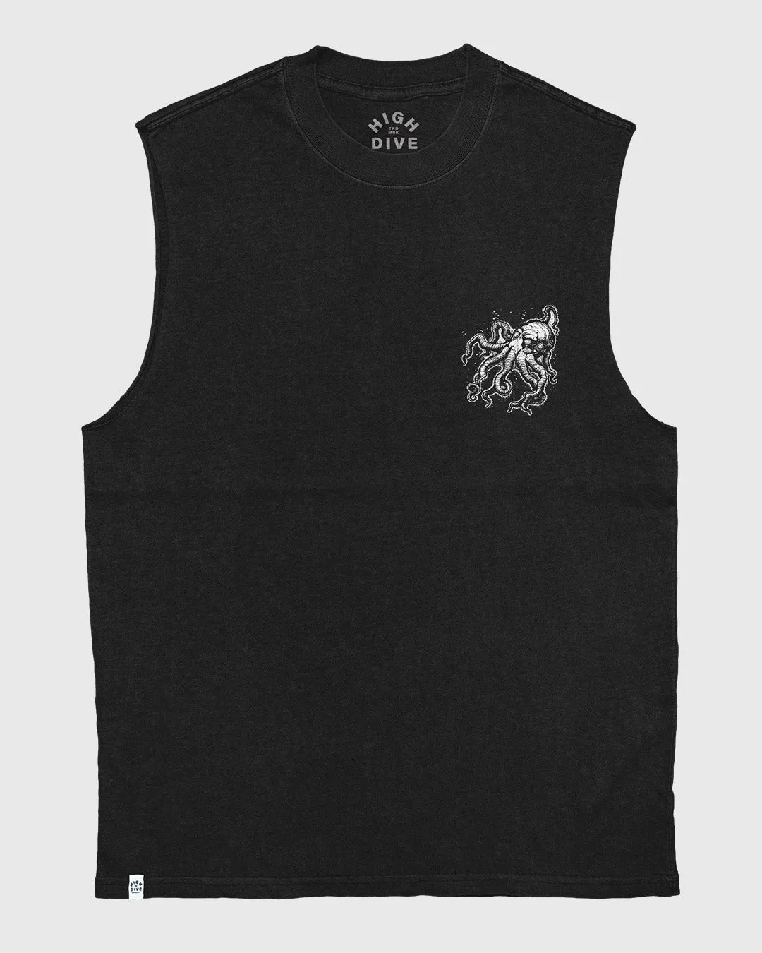 Kraken Heavy Faded Black Tank sold by High Dive Apparel HDA product image thumbnail 2