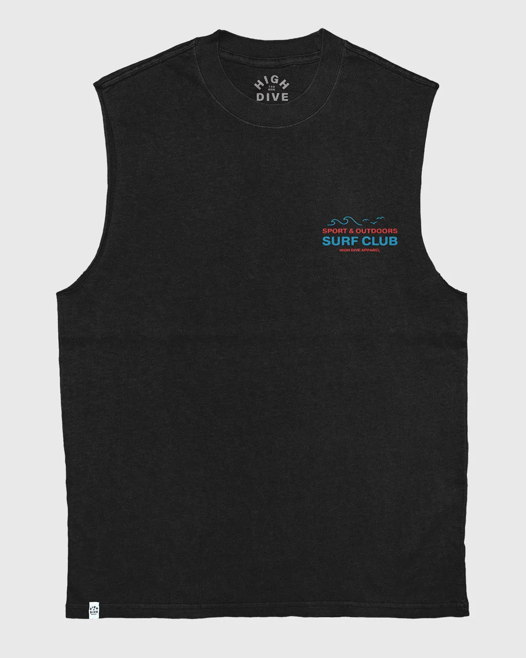 Sunday Waves Heavy Faded Black Tank sold by High Dive Apparel HDA product image thumbnail 2