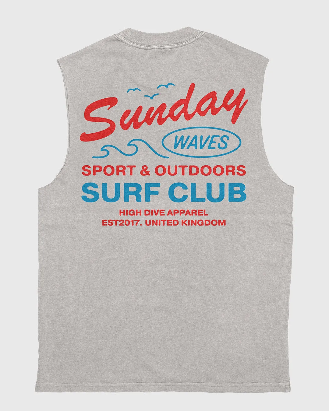 Sunday Waves Heavy Faded Bone Tank sold by High Dive Apparel HDA