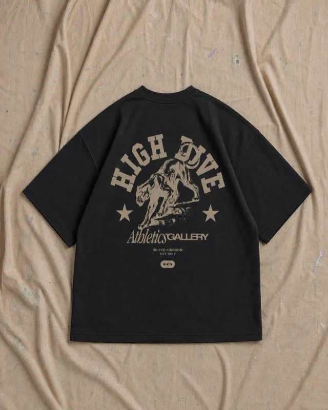 Panther Black Oversized Tee made by High Dive Apparel HDA