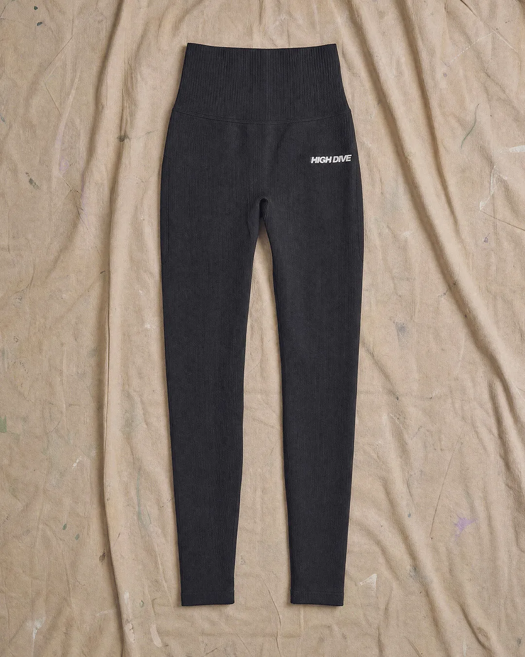 Athletic Dept Black Ribbed Seamless Leggings sold by High Dive Apparel HDA
