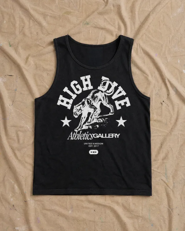 College Panther Women's Active Crop Tank made by High Dive Apparel HDA