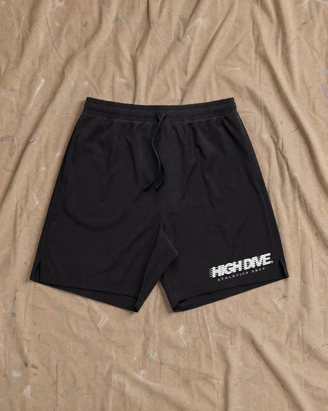 Athletic Dept Black Active Shorts sold by High Dive Apparel HDA
