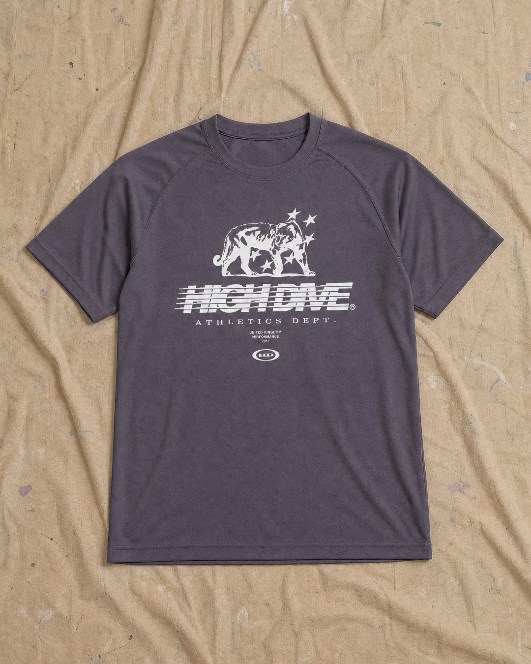 Athletic Dept Front Print Grey Active Tee sold by High Dive Apparel HDA
