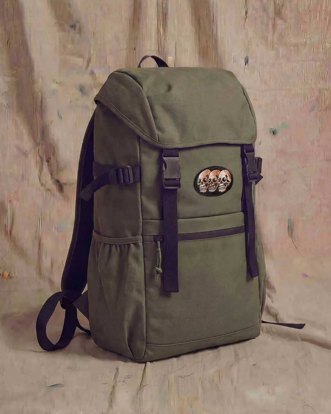 3 Skull Ramble Backpack Moss Green sold by High Dive Apparel HDA product image thumbnail 2