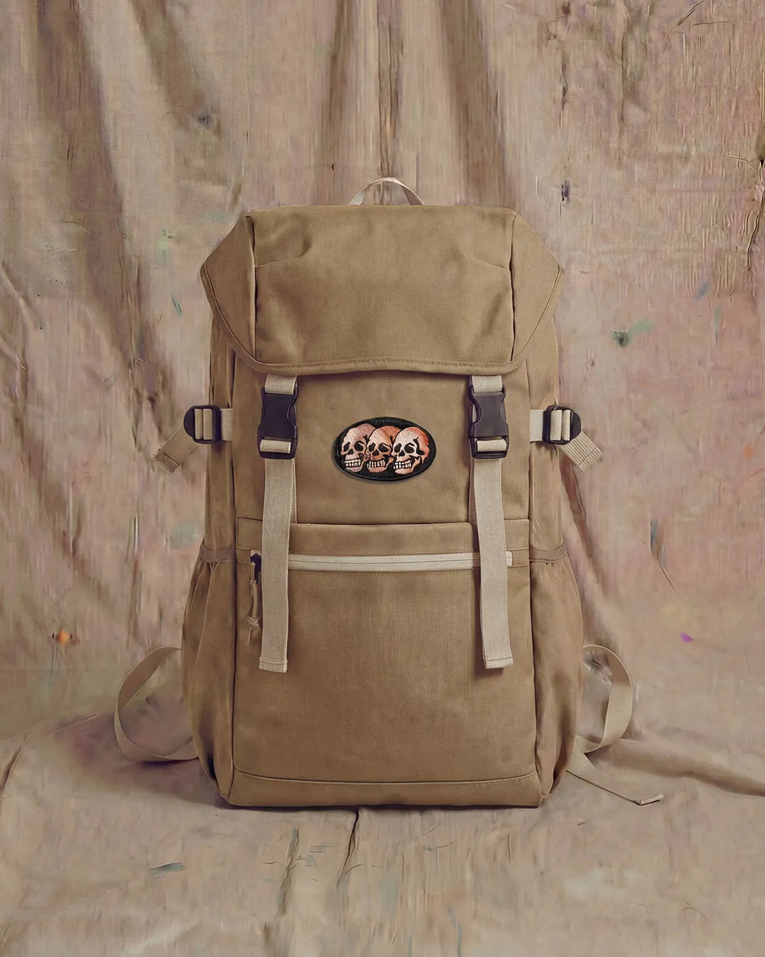 3 Skull Ramble Backpack Sand sold by High Dive Apparel HDA