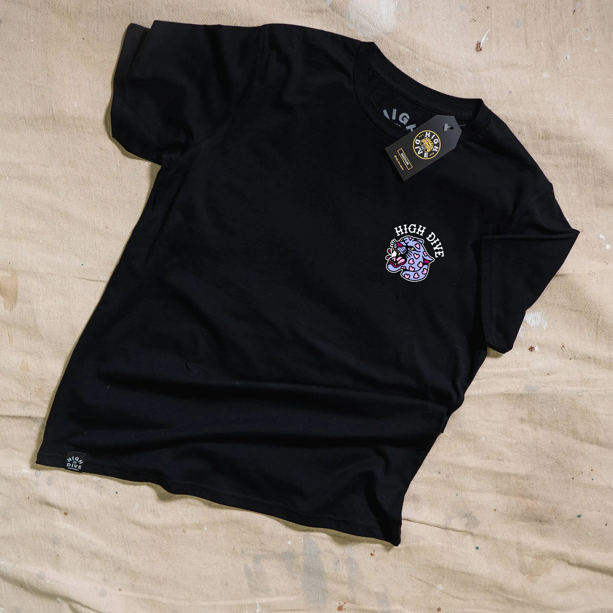 Hearty Panther Black Tee sold by High Dive Apparel HDA product image thumbnail 2