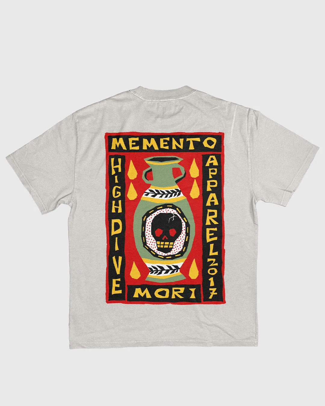 Memento Mori Heavy Tee Faded Bone sold by High Dive Apparel HDA