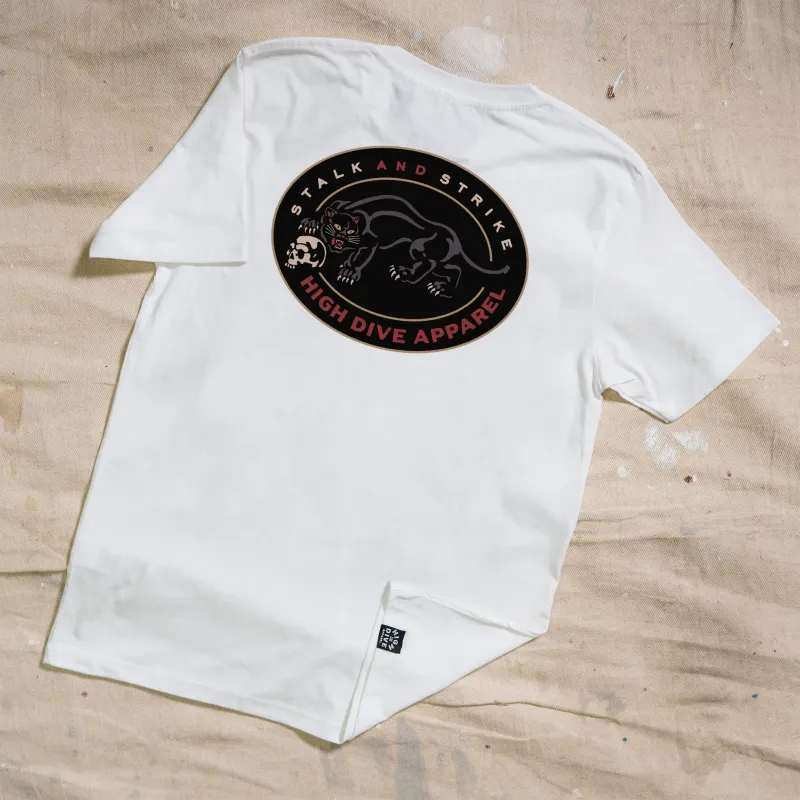 Stalk & Strike White Tee made by High Dive Apparel HDA