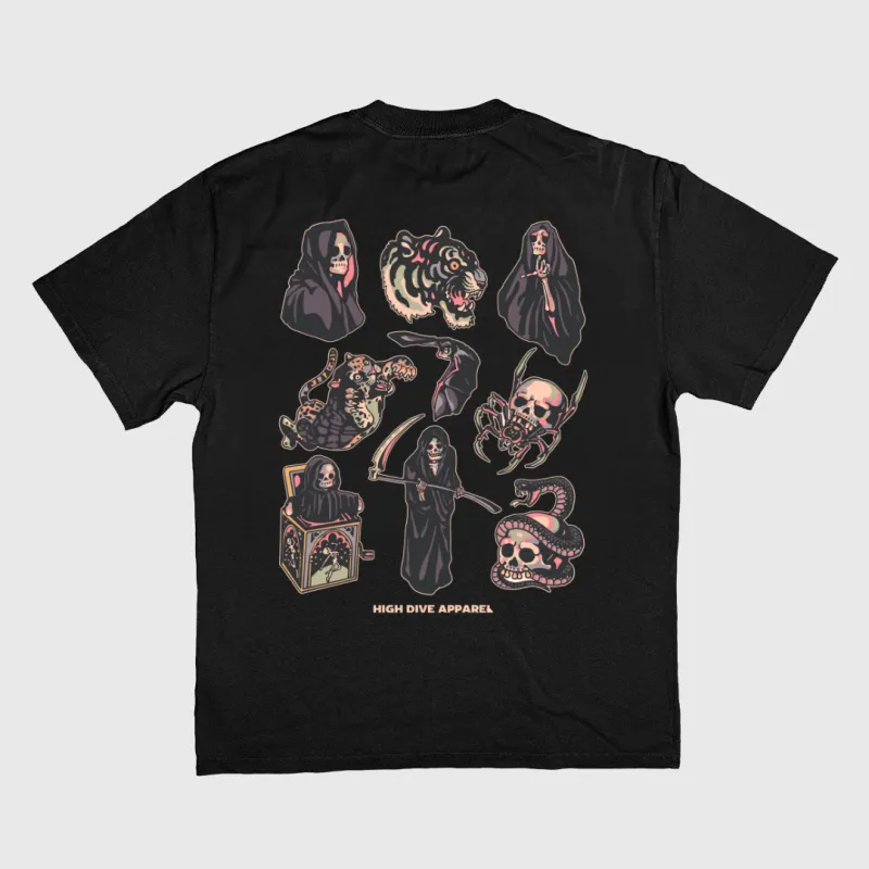 Reaper Flash Ultra Heavy Tee Black made by High Dive Apparel HDA