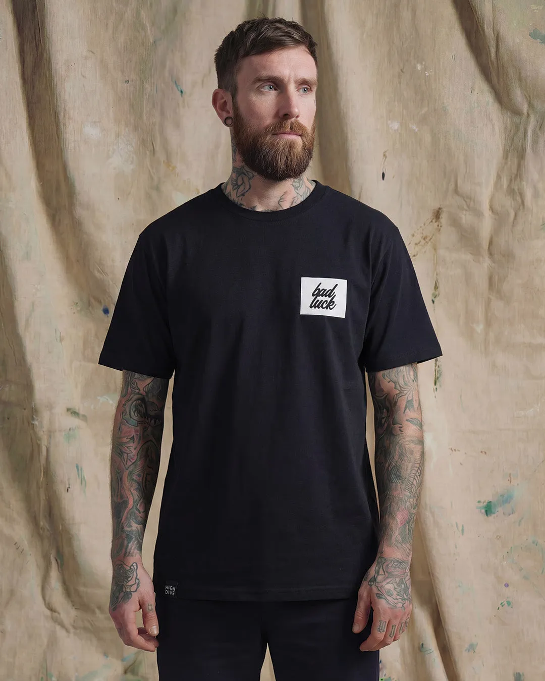 Bad Luck White Print Tee sold by High Dive Apparel HDA product image thumbnail 4