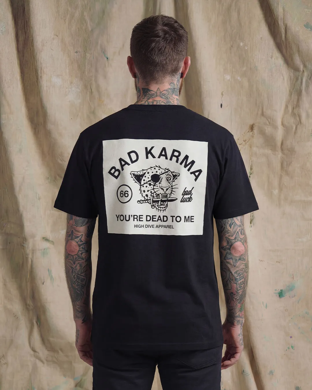 Bad Luck White Print Tee sold by High Dive Apparel HDA product image thumbnail 3