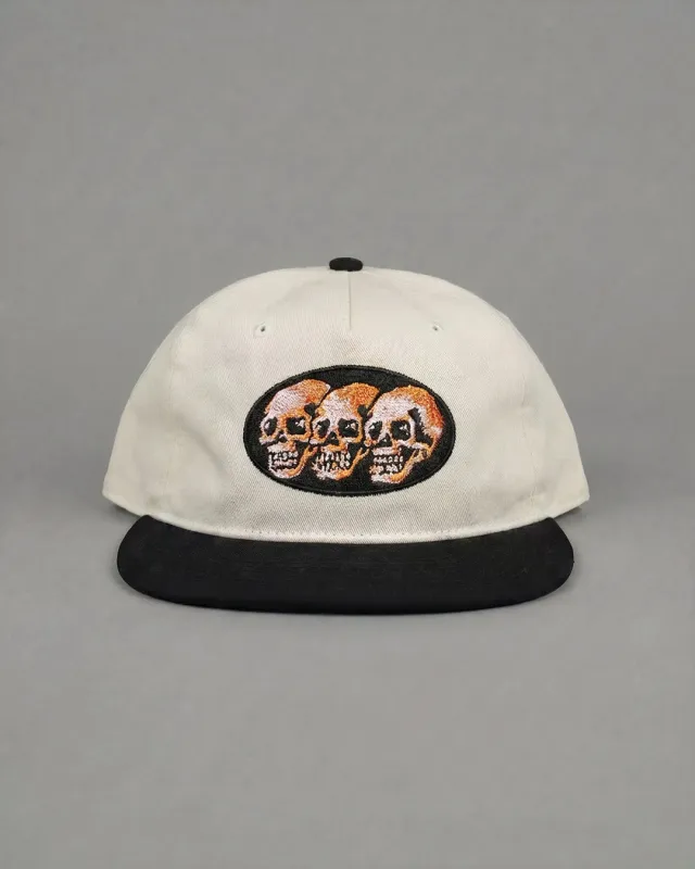 3 Skulls Two Tone Cap made by High Dive Apparel HDA