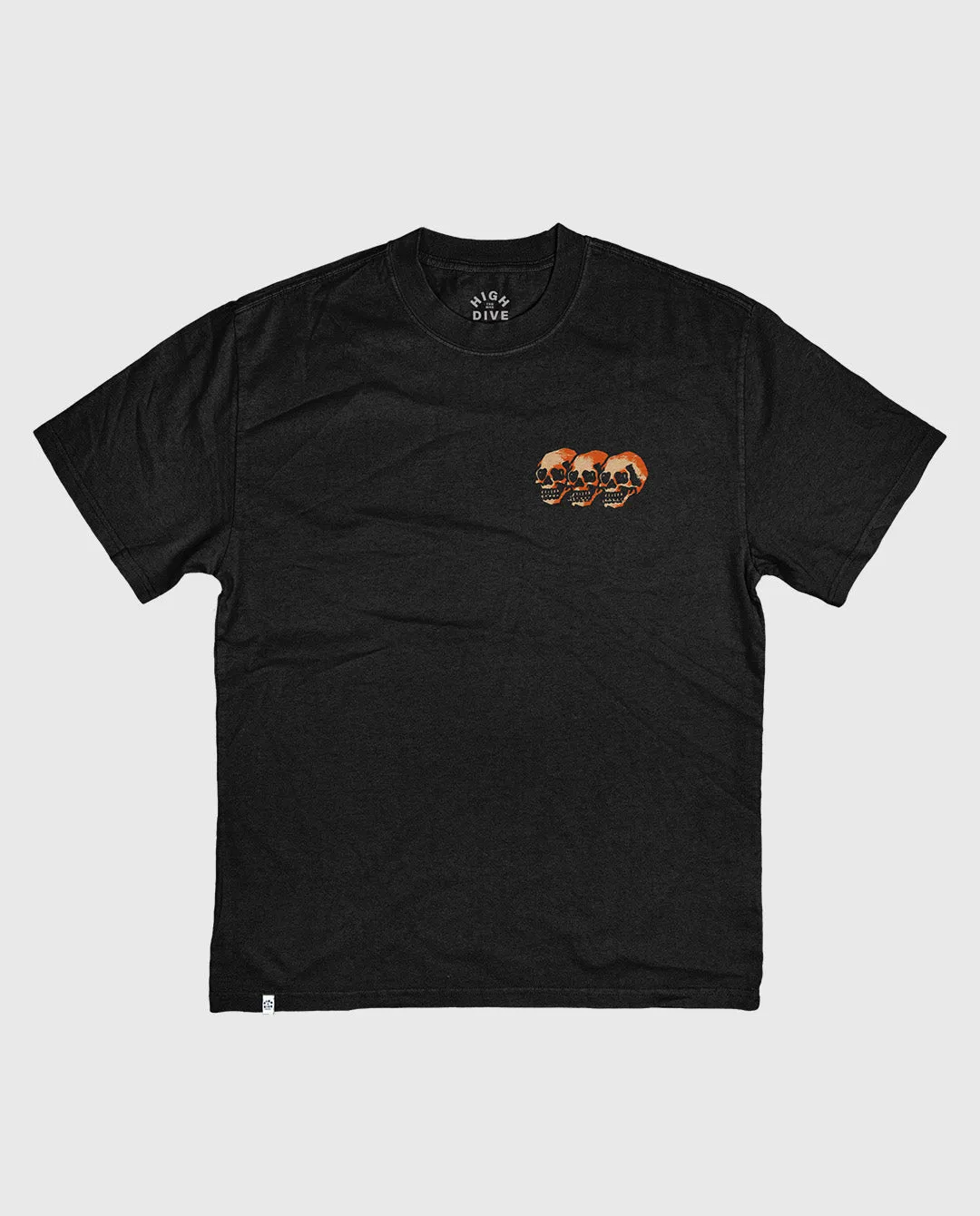 3 Skull Heavy Tee Faded Black sold by High Dive Apparel HDA product image thumbnail 2