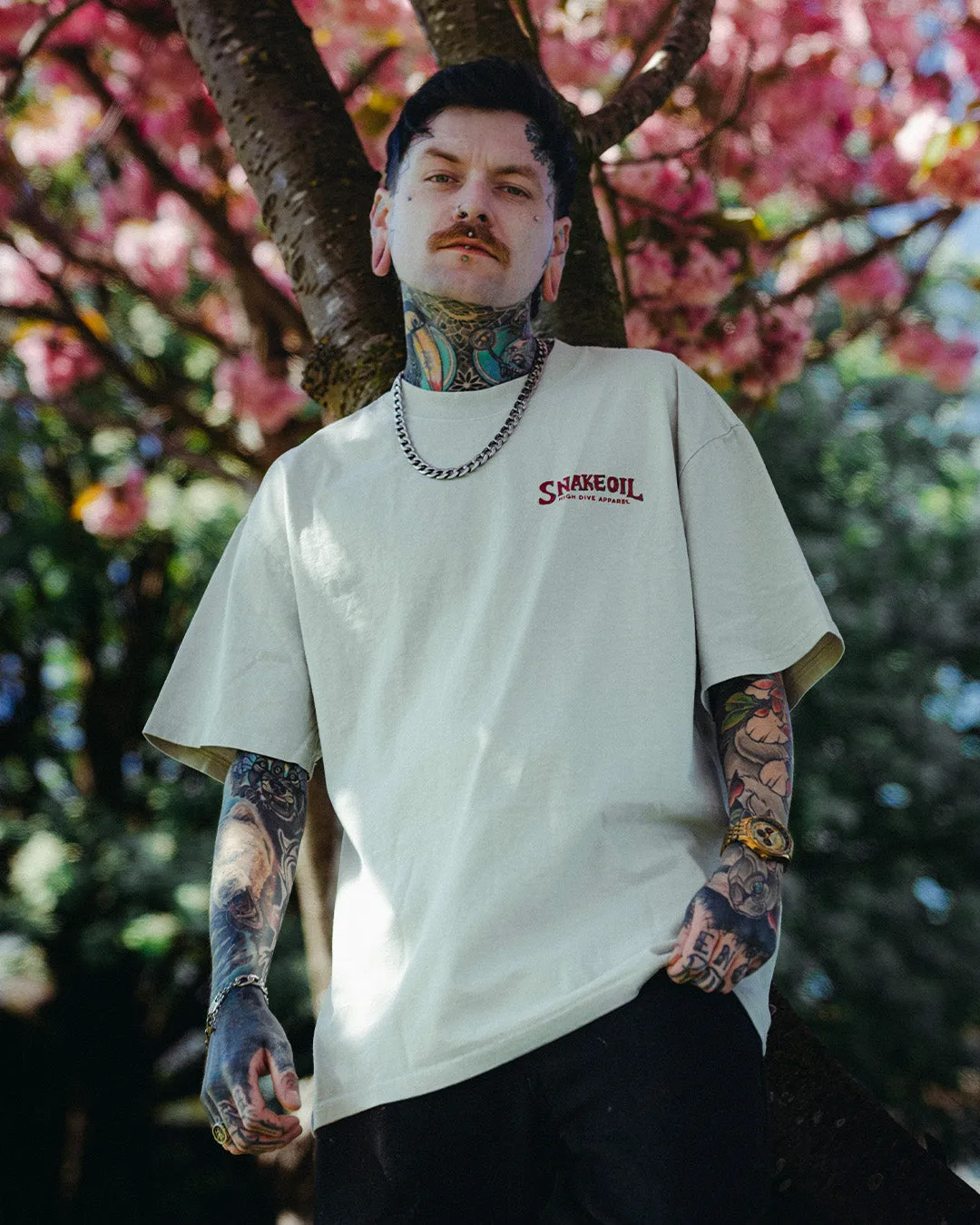 Snake Oil Heavy Tee Faded Bone sold by High Dive Apparel HDA product image thumbnail 5