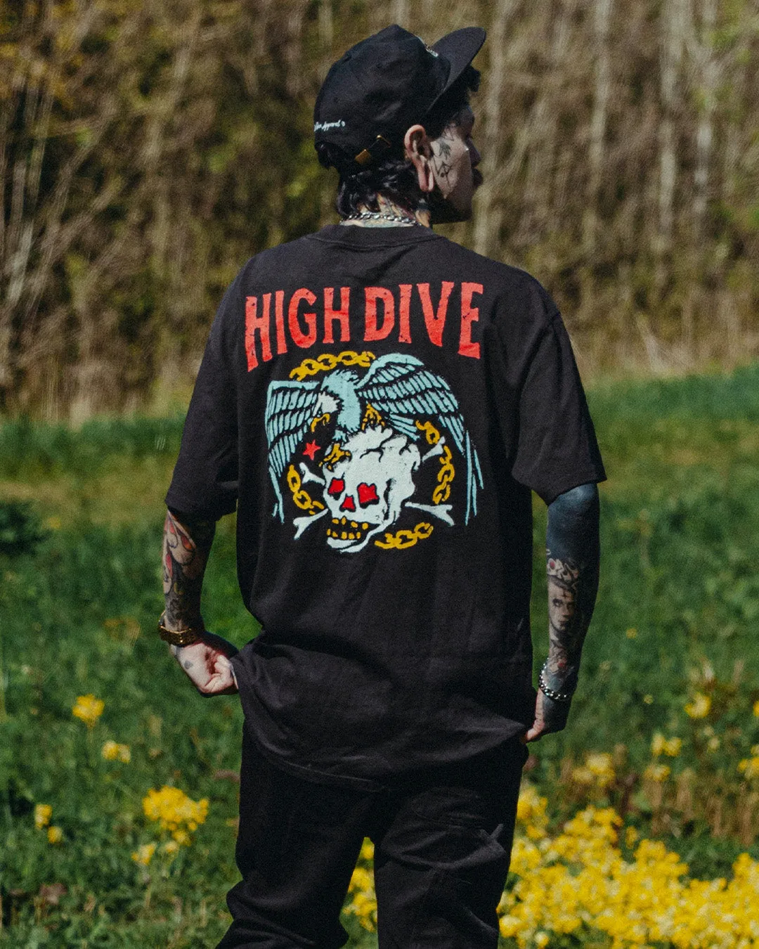 Death By Eagle Heavy Tee Faded Black sold by High Dive Apparel HDA product image thumbnail 3