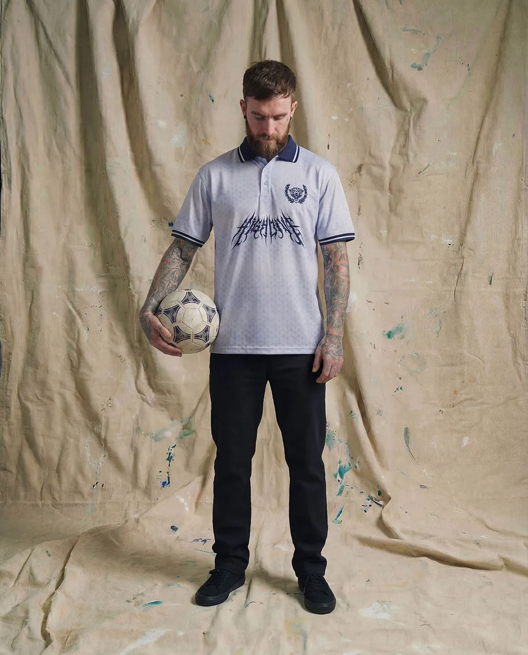 HDA Custom White Football Shirt sold by High Dive Apparel HDA product image thumbnail 3