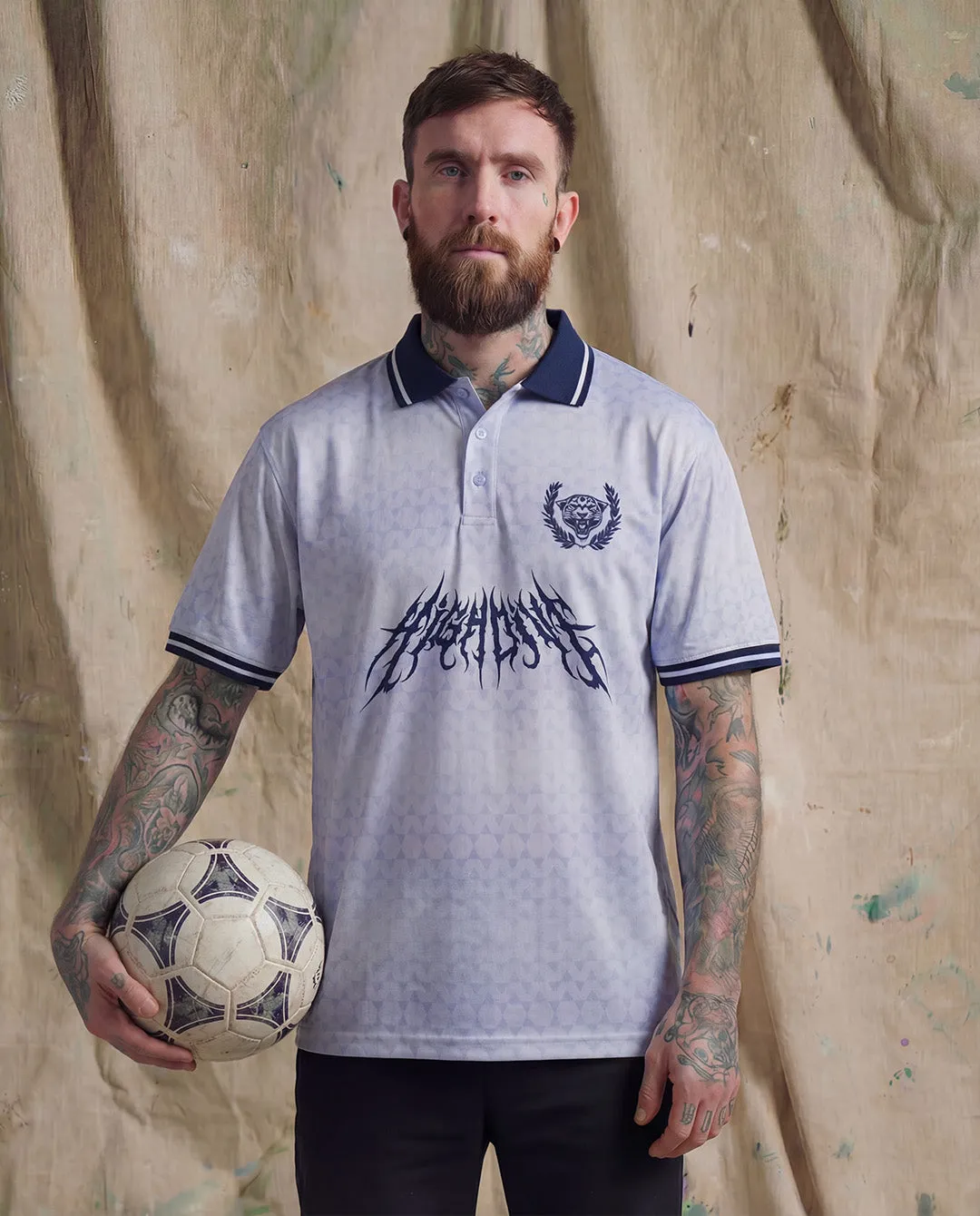 HDA Custom White Football Shirt sold by High Dive Apparel HDA product image thumbnail 2