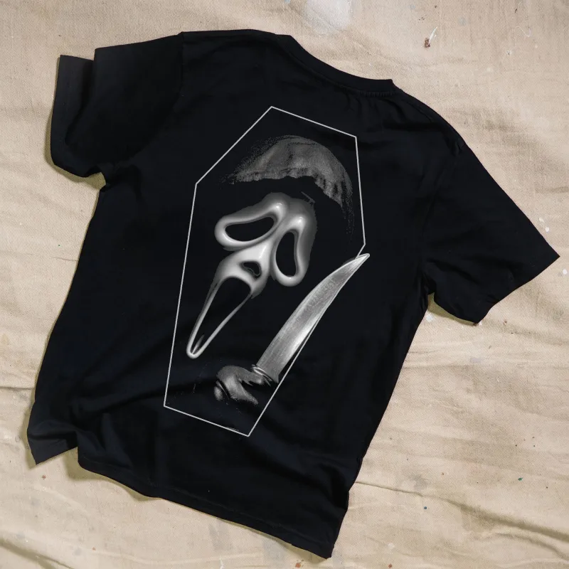 Ghostface Coffin Black T-Shirt made by High Dive Apparel HDA