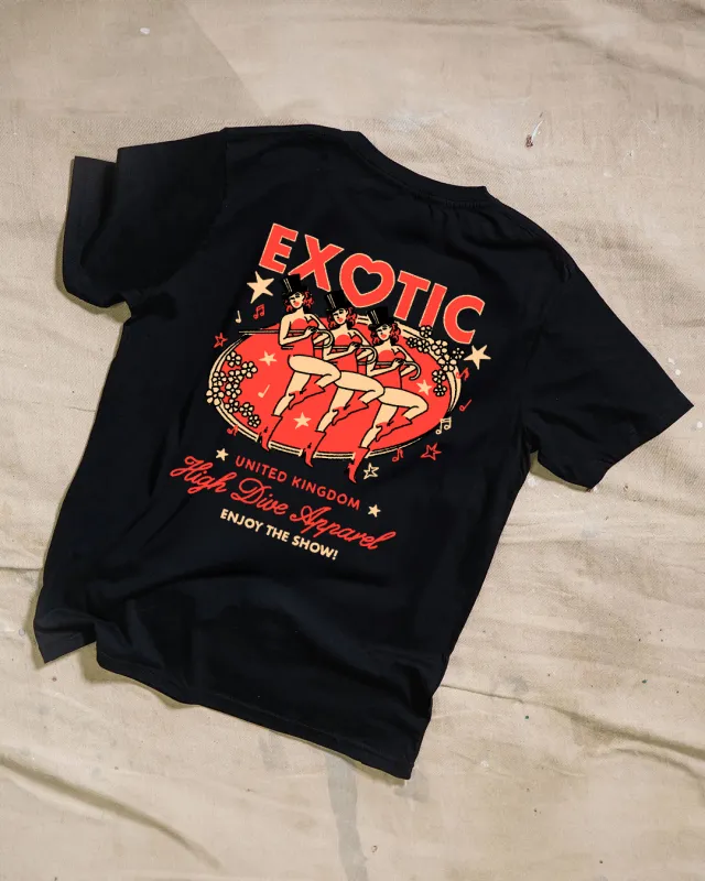 Exotic Black T-Shirt made by High Dive Apparel HDA