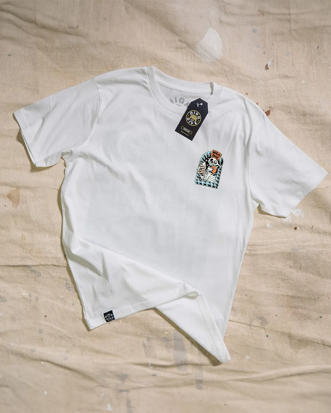 Good Times White T-Shirt sold by High Dive Apparel HDA product image thumbnail 2