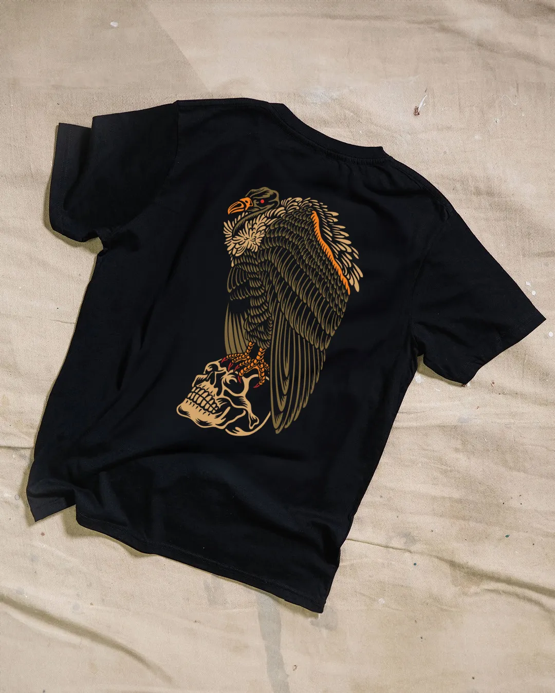 Sitting Vulture Black T-Shirt sold by High Dive Apparel HDA