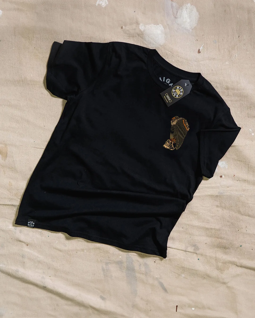 Sitting Vulture Black T-Shirt sold by High Dive Apparel HDA product image thumbnail 2