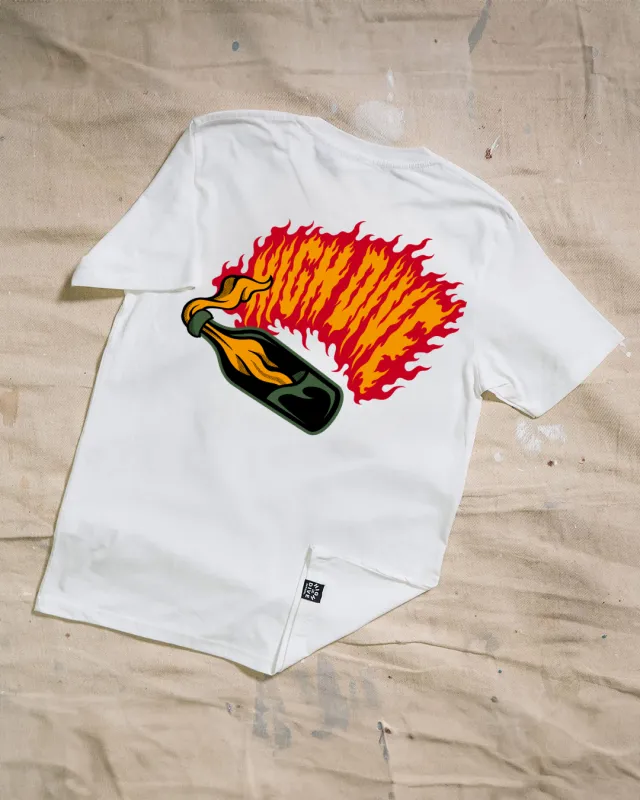 Molotov White T-Shirt made by High Dive Apparel HDA