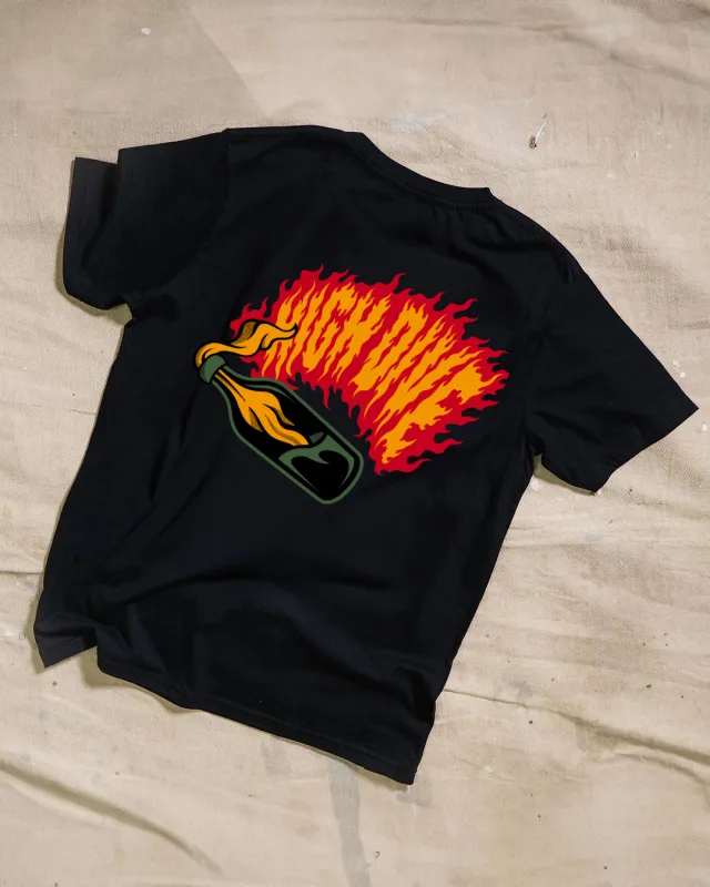 Molotov Black T-Shirt made by High Dive Apparel HDA