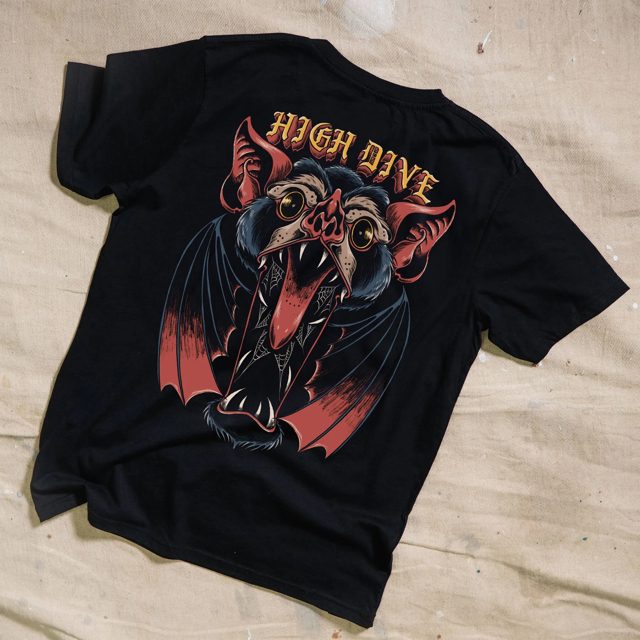 Bat Black T-Shirt sold by High Dive Apparel HDA