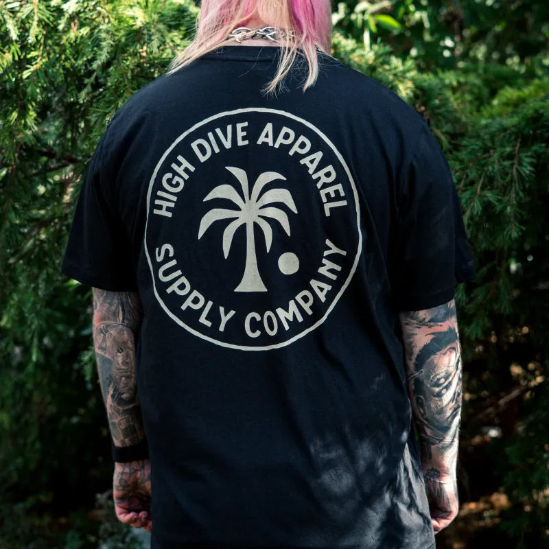 Supply Co Black Tee made by High Dive Apparel HDA