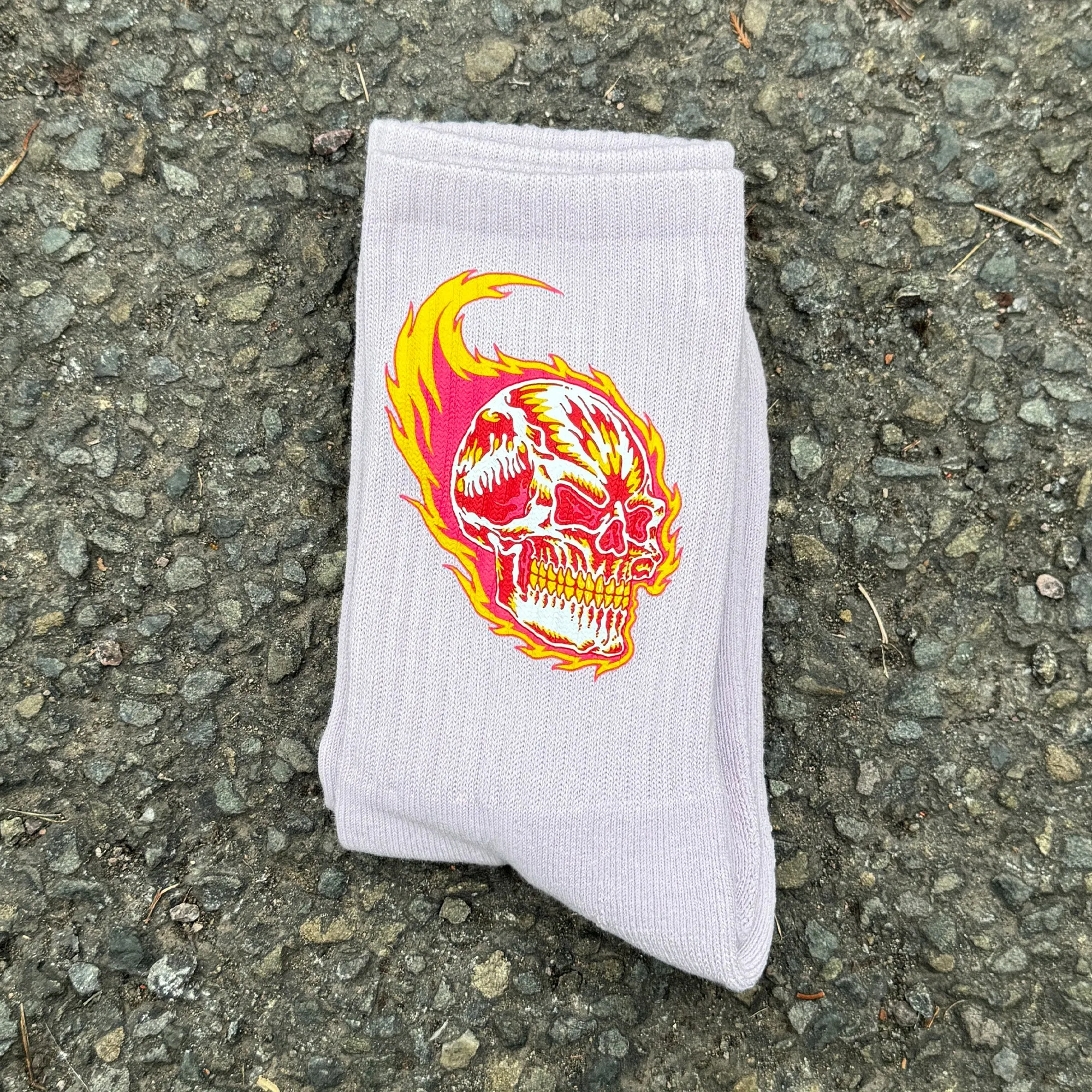 Flaming Skull Orchard Socks sold by High Dive Apparel HDA product image thumbnail 2