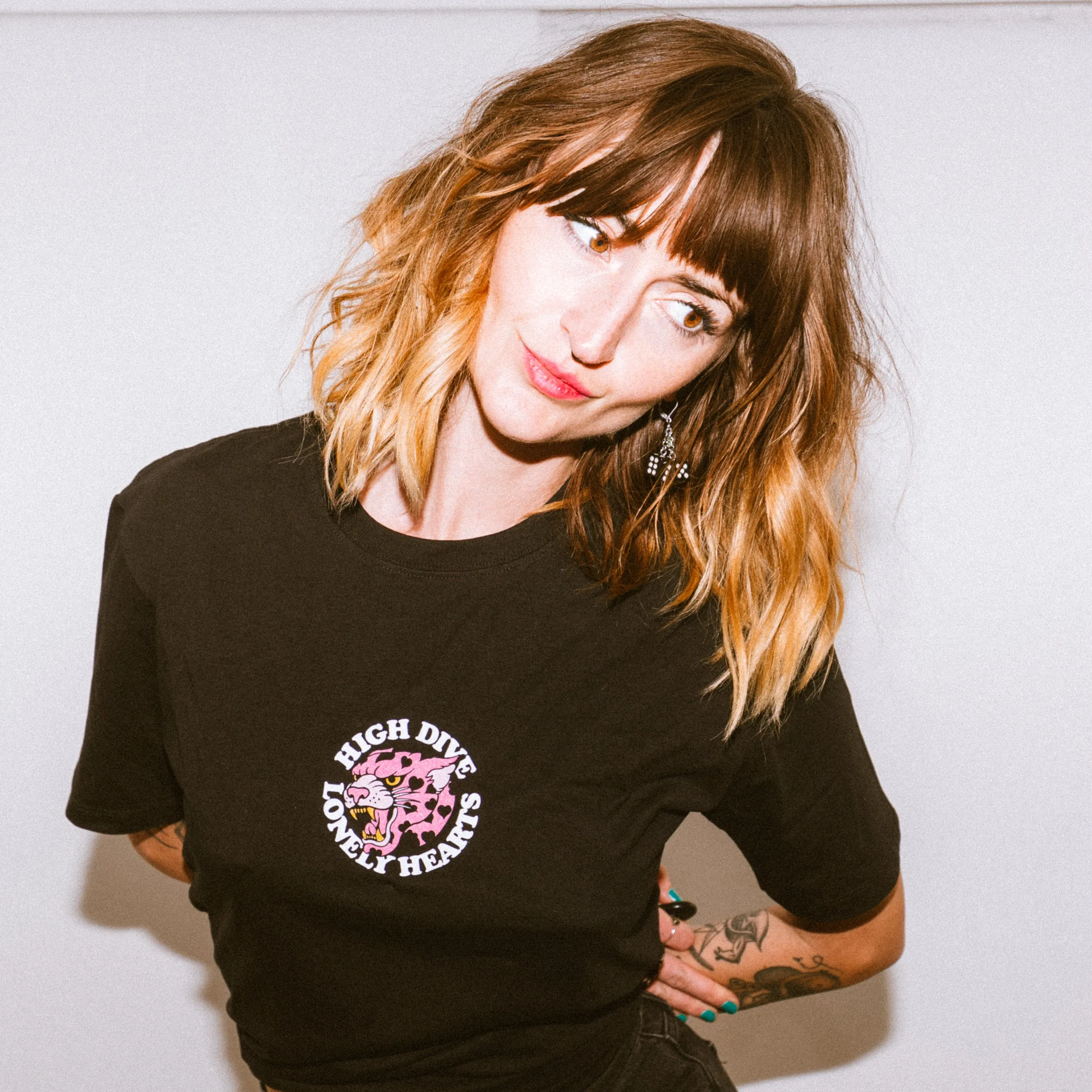 Lonely Hearts Black Tee sold by High Dive Apparel HDA product image thumbnail 2