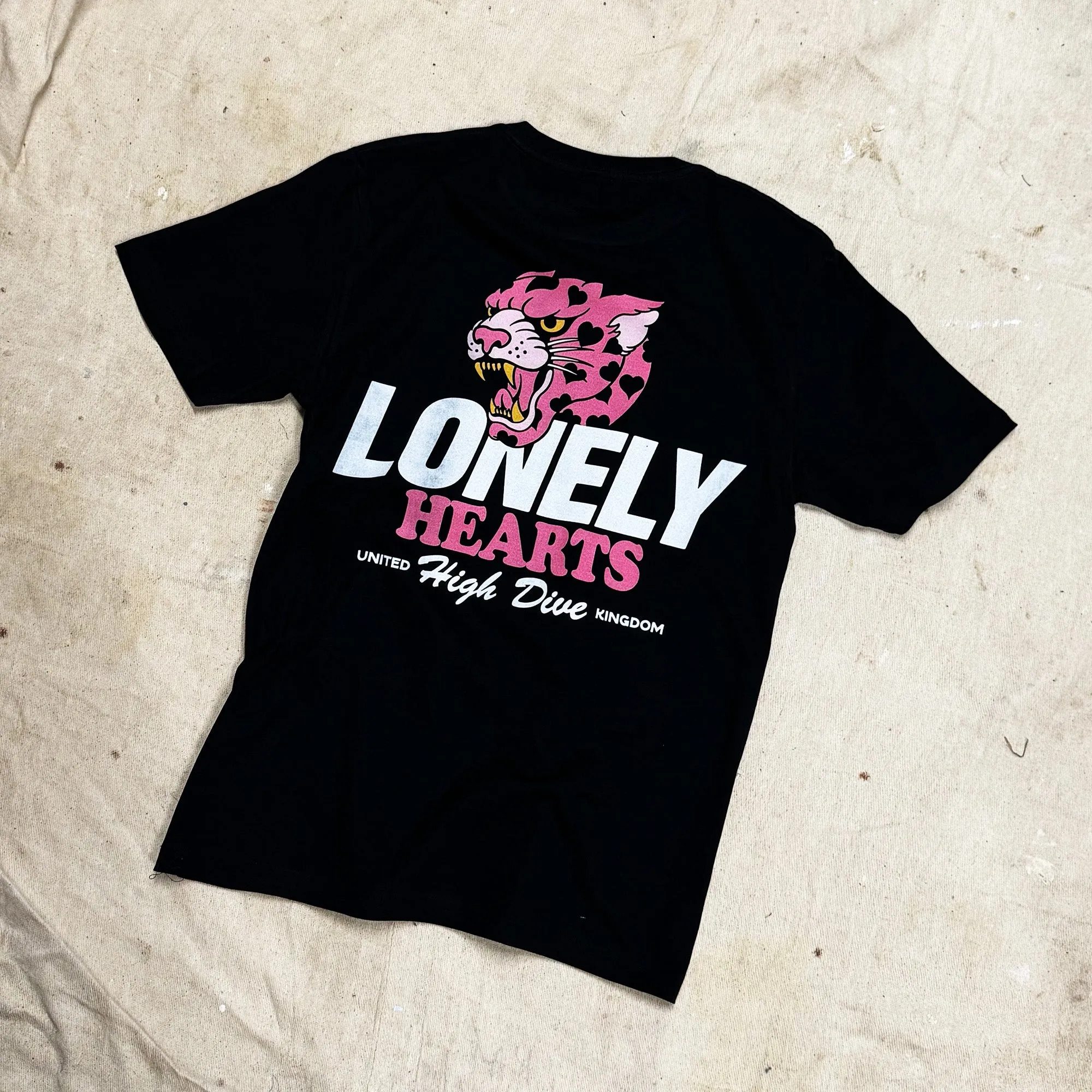 Lonely Hearts Black Tee sold by High Dive Apparel HDA product image thumbnail 5