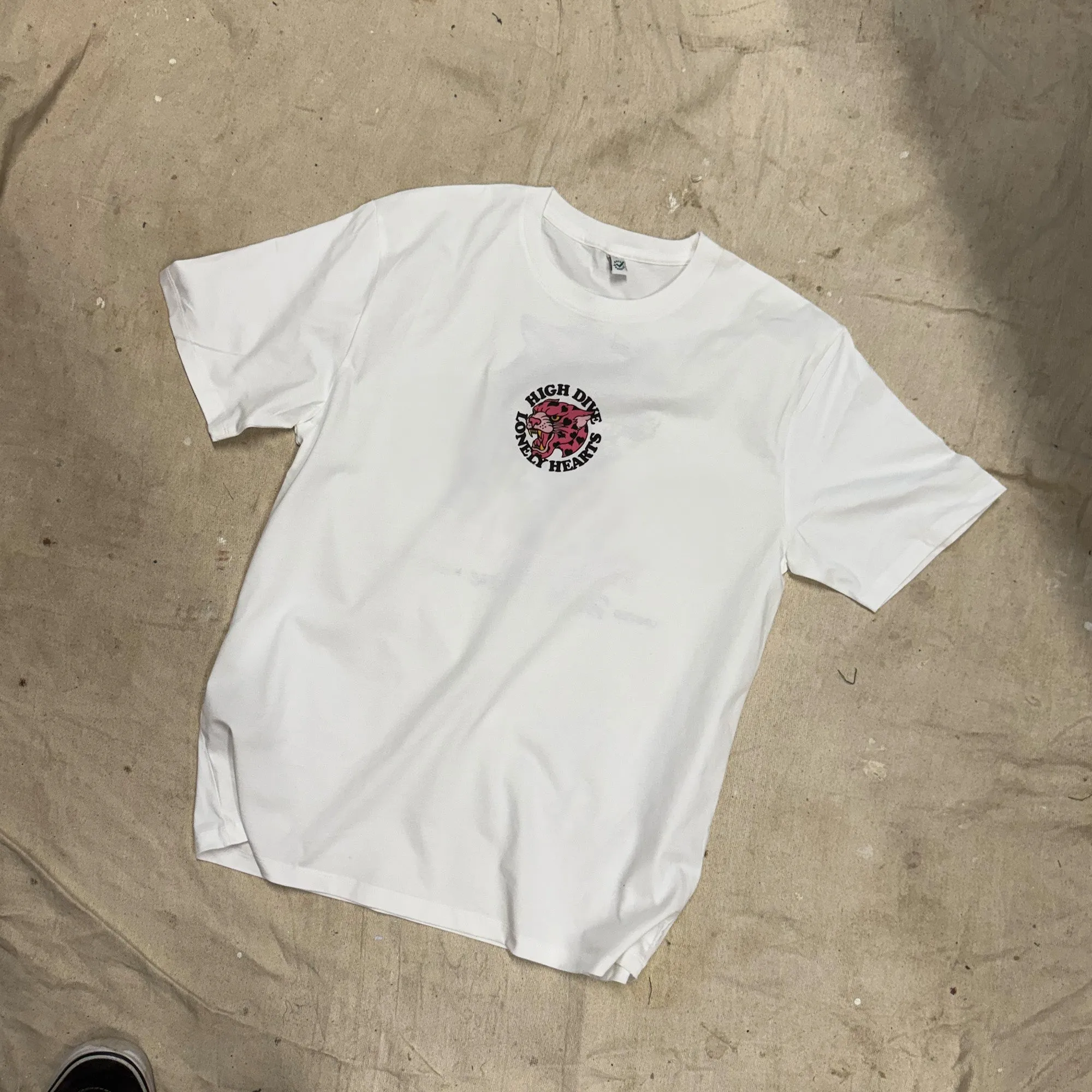 Lonely Hearts White Tee sold by High Dive Apparel HDA product image thumbnail 4